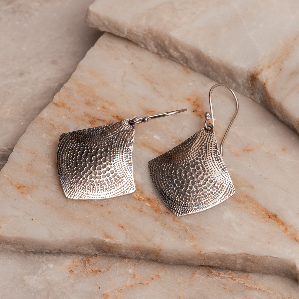 "Bohemian silver statement earrings - modern gypsy soul meets timeless elegance"