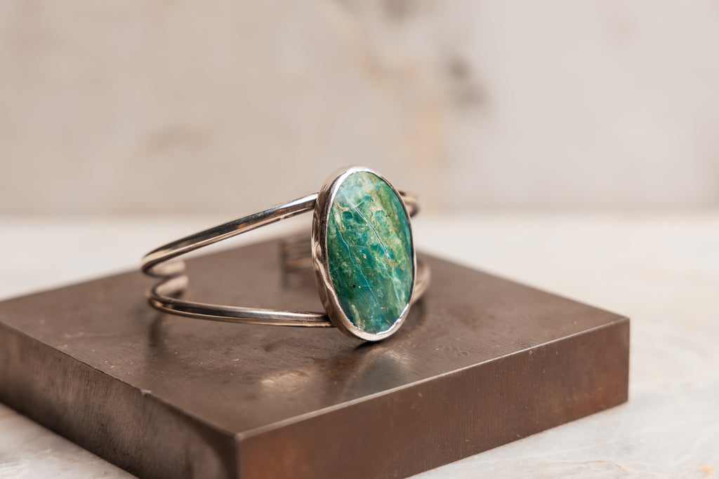 "Gift-ready Christabel Cuff Bracelet, perfect for those who love unique and artisan jewelry."

