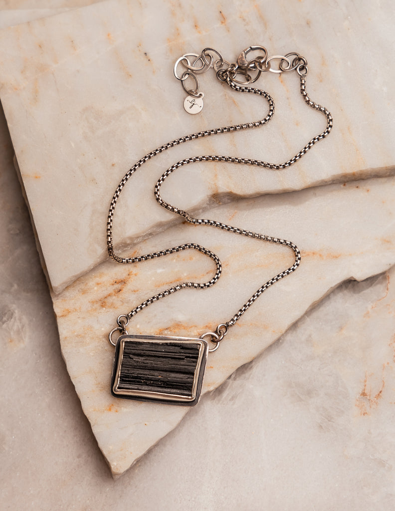 "Gift-ready Sabine Necklace, perfect for those who appreciate unique and organic jewelry."

